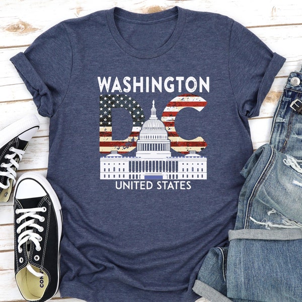 Washington Dc Shirt | Washington State Shirt | Us Capital Building Gift Shirt | President Gift | Map Washington Dc | Sleeve Unisex T-Shirt