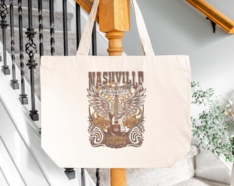 Nashville Music City Tote Bag: Country Music Gift