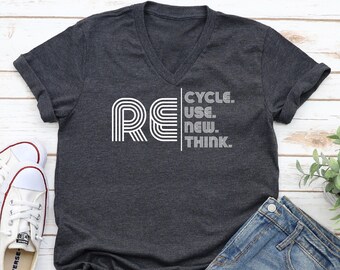 Recycle Reuse Renew T-Shirt: Earth Day Environmental Gift