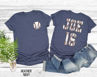 Custom Baseball Name & Number T-Shirt: Personalized Baseball Jersey