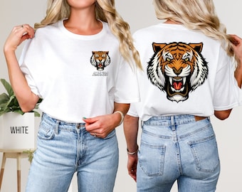 Custom Tigers Mascot Shirt, Personalized School Team Tee