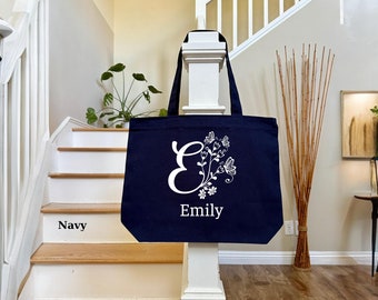 Custom Tote Bags | Canvas Bag | Personalized Zipper Tote Bag | Bachelorette Gift | Bridesmaid Totes | Kids Name Tote Bag | Gift For Her