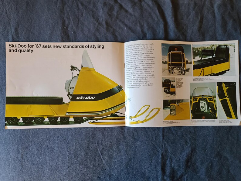 Vintage 1967 Bombardier Limited Ski-Doo Light Footed Snowmobile Brochure image 4