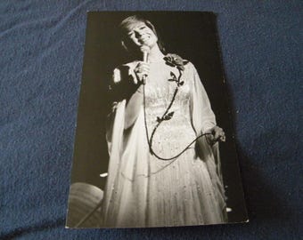 Vintage Original 1970's Singer Actress Vikki Carr B & W Photo Postcard