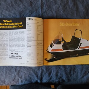 Vintage 1973 Bombardier Limited Elan Ski-Doo Specifications Brochure image 5