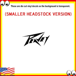 Peavey Gitaar Headstock Vinyl Cut Decal Sticker logo voor vervanging of restauratie projecten Luthier Supplies