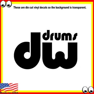 DW Drums Drum Workshop Sticker Logo für Schlagzeug PKW Lieferwagen LKW Laptop Lunchbox Werkzeugkiste etc.