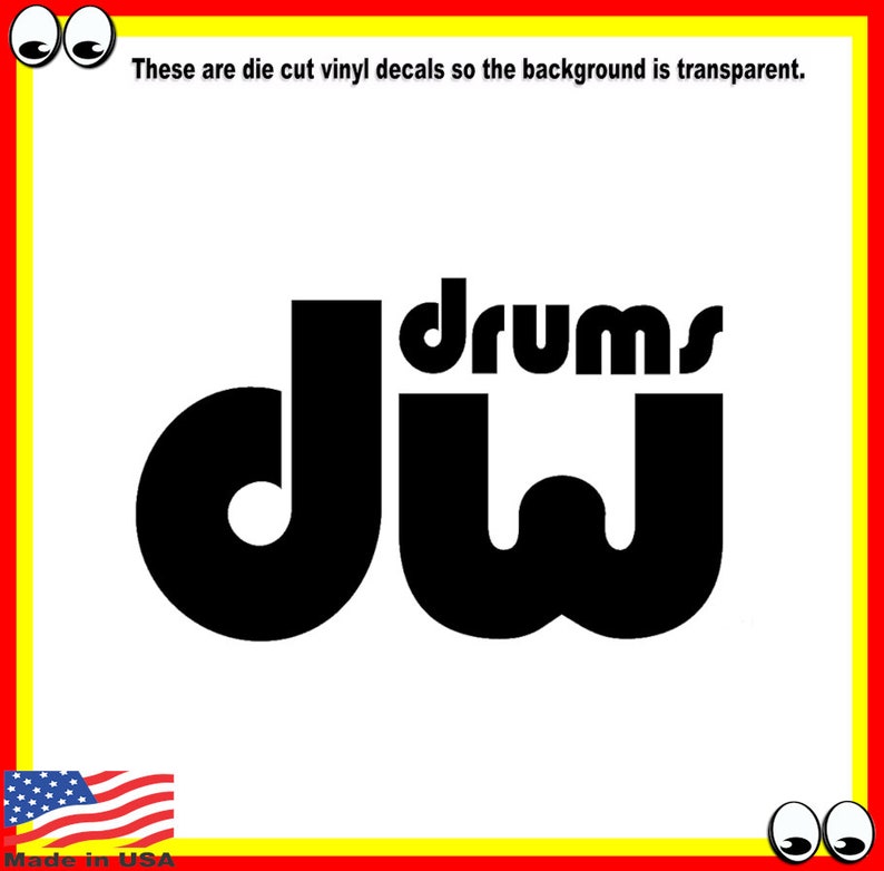 DW Drums Drum Sticker Decal Logo for Drums Car Van Truck