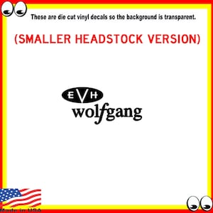 EVH Wolfgang Gitaar Headstock Vinyl Cut Decal Sticker logo voor vervanging of restauratie projecten van Headstock Luthier Supplies