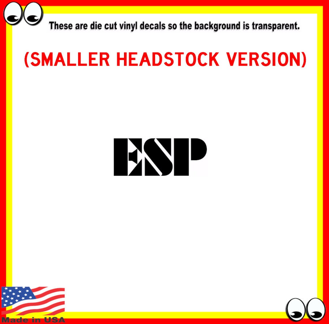 ESP Esp Guitar Headstock Vinyl Decal Sticker Logo - Etsy