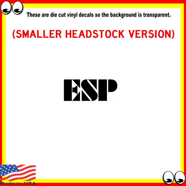 ESP esp Guitar Headstock vinyl decal sticker logo