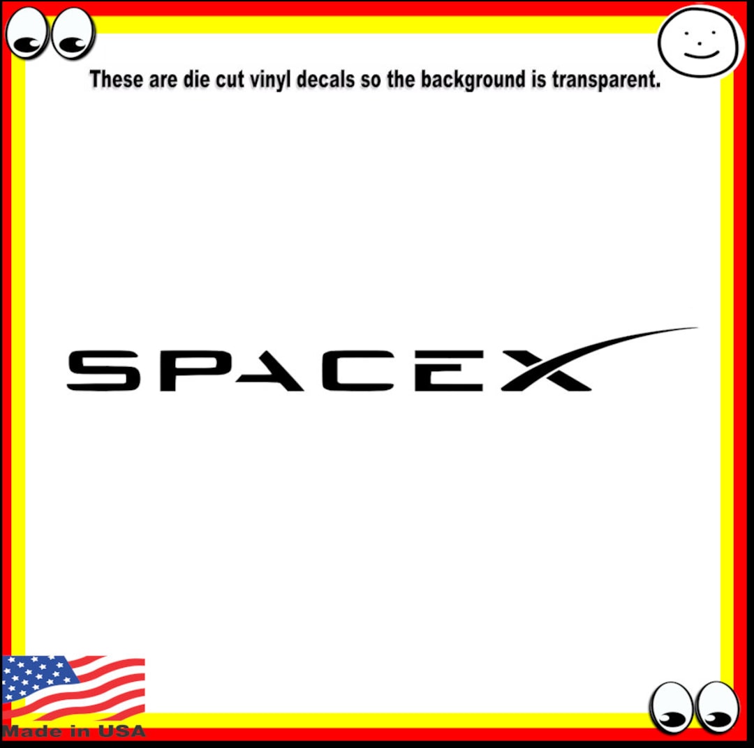 Space X Vinyl Cut Decal Sticker Logo - Etsy