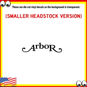 Arbor Gitaar Headstock Vinyl Cut Decal Sticker logo voor vervanging of restauratie projecten Luthier Supplies
