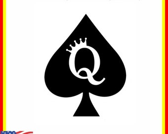 Queen of Spades qos QOS BBC Cuck Cuckold Sticker Decal Swingers Lifestyle Sissy Black HotWife Wife Poly Breed Me