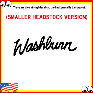 Washburn Gitaar Headstock Vinyl Cut Decal Sticker logo voor vervanging of restauratie projecten Luthier Supplies