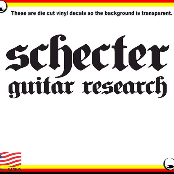 Schecter Guitar Research Vinyl Cut Decal Sticker Logo guitars bass 7"