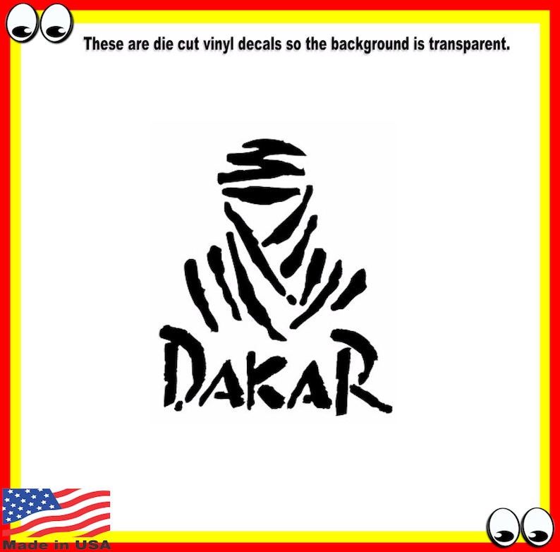 Dakar Rally Vinyl Cut Decal Sticker Logo Paris To Dakar Rally Jdm