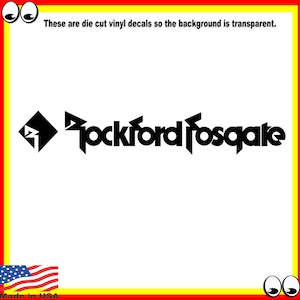 Rockford Fosgate Vinyl Cut Decal Sticker Logo Car Audio Speakers
