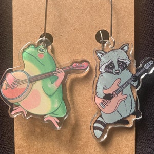 Toad and Raccoon Musical Earrings