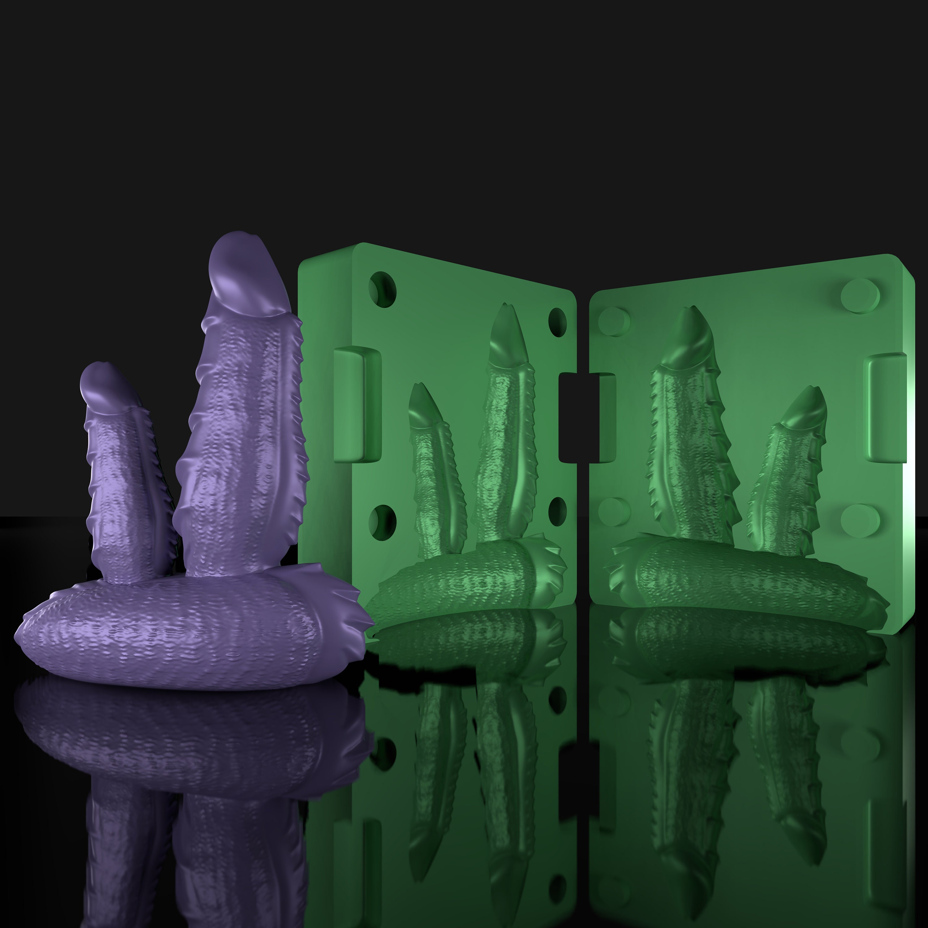 Double Dragon Dildo Stl Models and Molds, Digital Penis File For 3d Printer, 3d Sex Toys, 3d Print Dildo, Double Dick Stl, Double Dildo Stl
