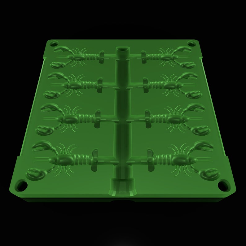 Stl Bait Crayfish Mold for 3d Printer, Fishing Bait Stl Mold, Digital Fishing Lure Stl Mould