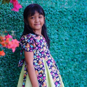 Azalea Dress PDF Sewing Pattern – Children's Twirly Godet Skirt, Sizes ...