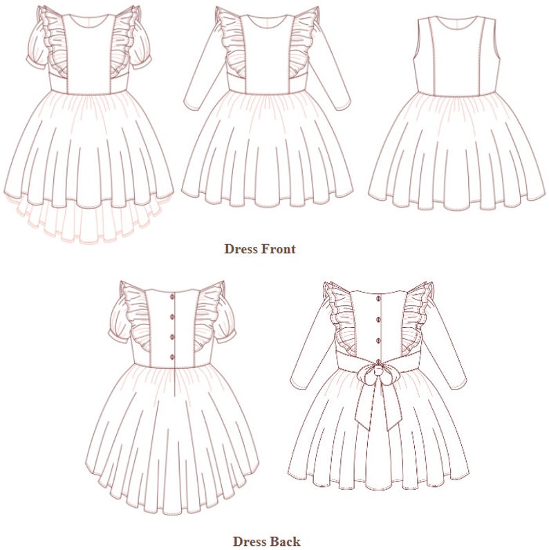 Brielle Dress PDF Sewing Pattern Etsy