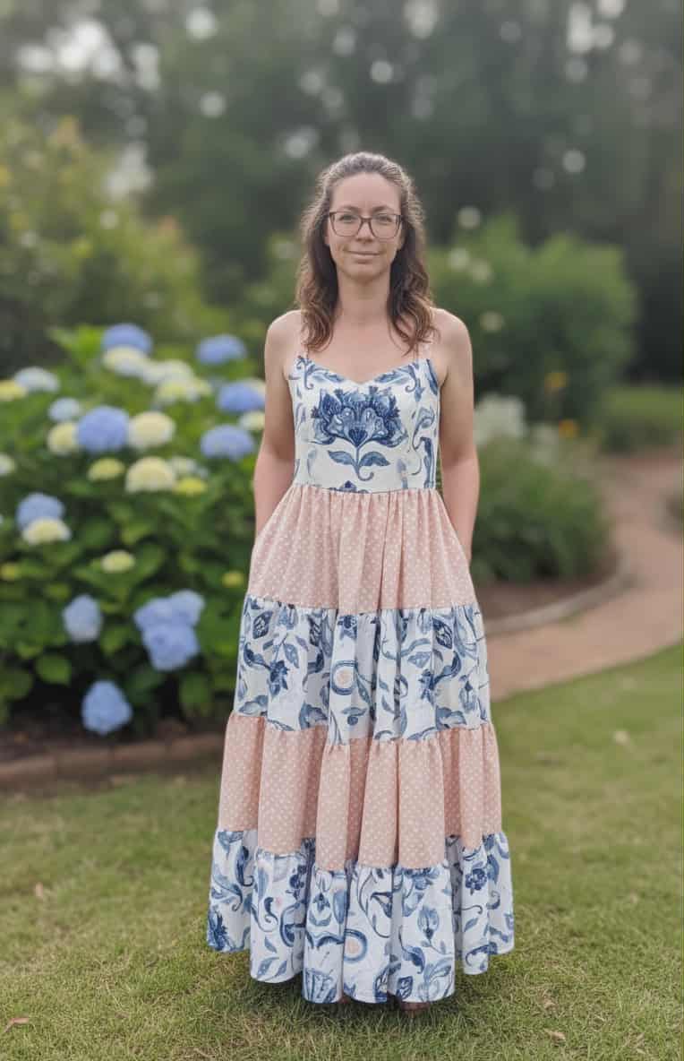 Zinnia Dress Sewing Pattern Women / Ruffle Tiered Maxi Dress