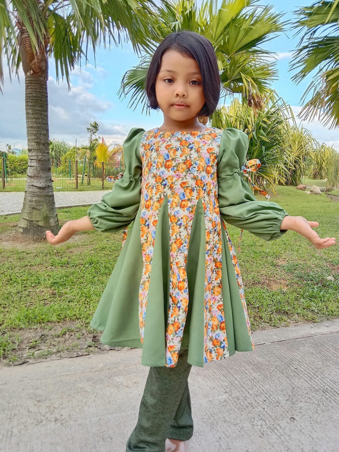 Azalea Dress PDF Sewing Pattern – Children's Twirly Godet Skirt, Sizes ...