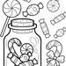 Christmas Candy - Printable Coloring Page - Etsy