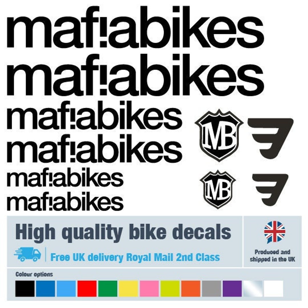 Buy Mafia Bike Decals Labels Stickers in Vinyl With Free Bike