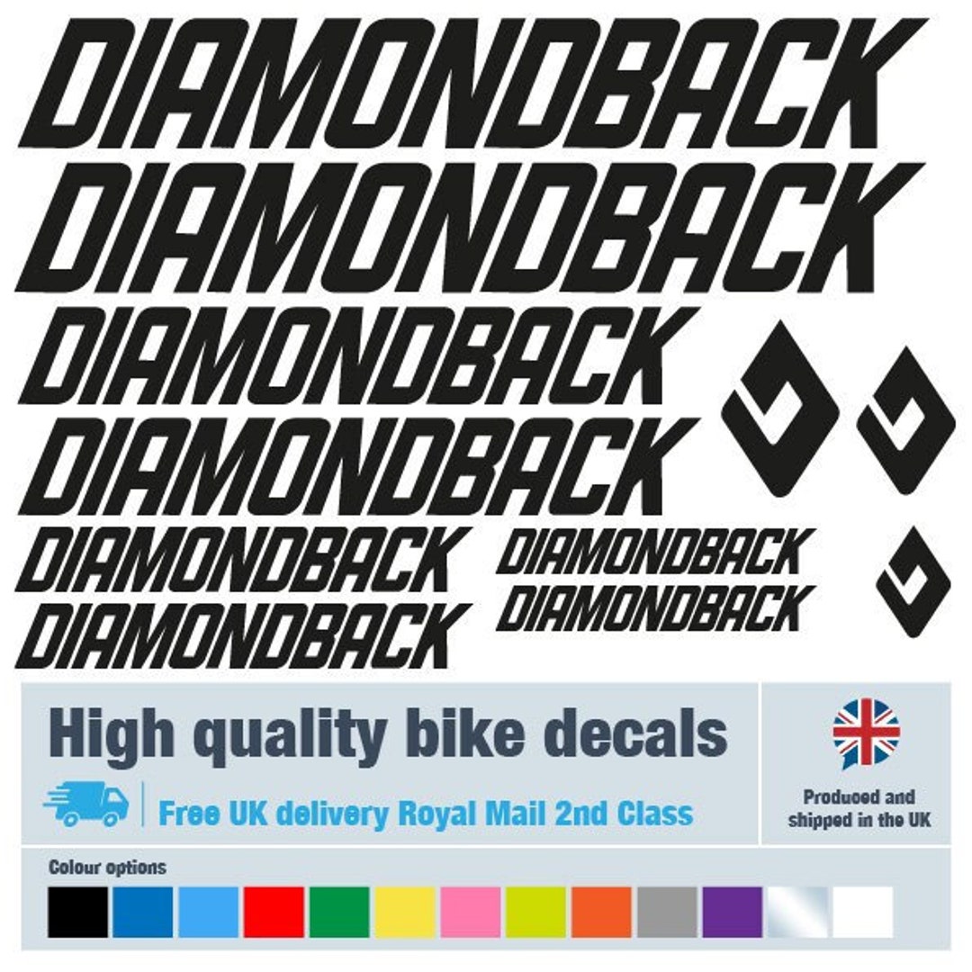 Diamondback Bike Decals Labels Stickers in Vinyl With Free Etsy