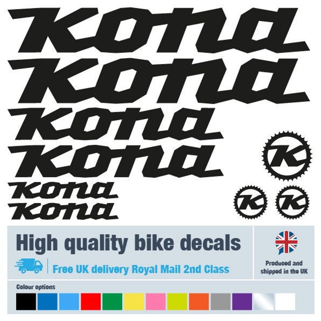 kona bike decals