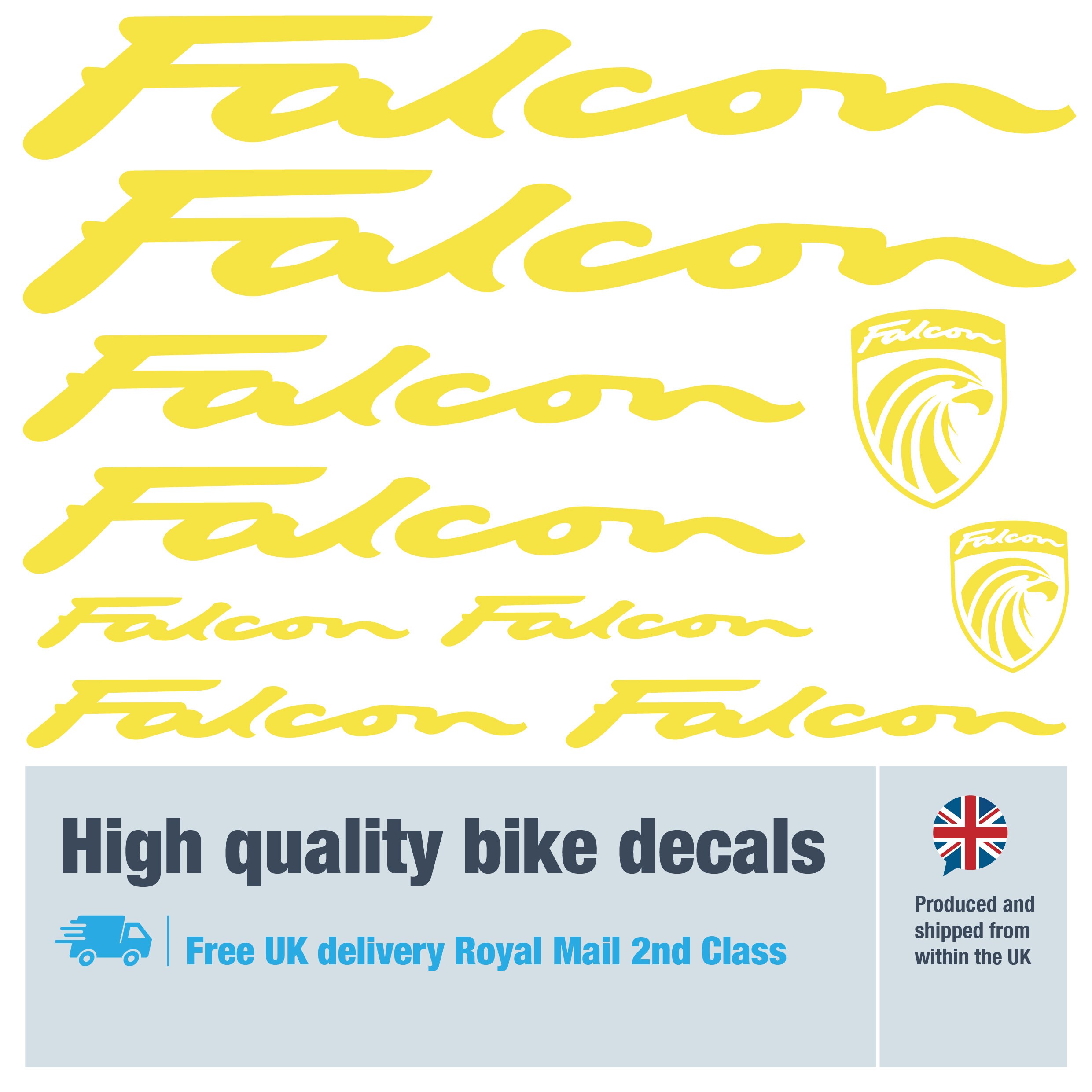 Falcon Bike Labels Decals With Free Bike Protection 25 Pack 14