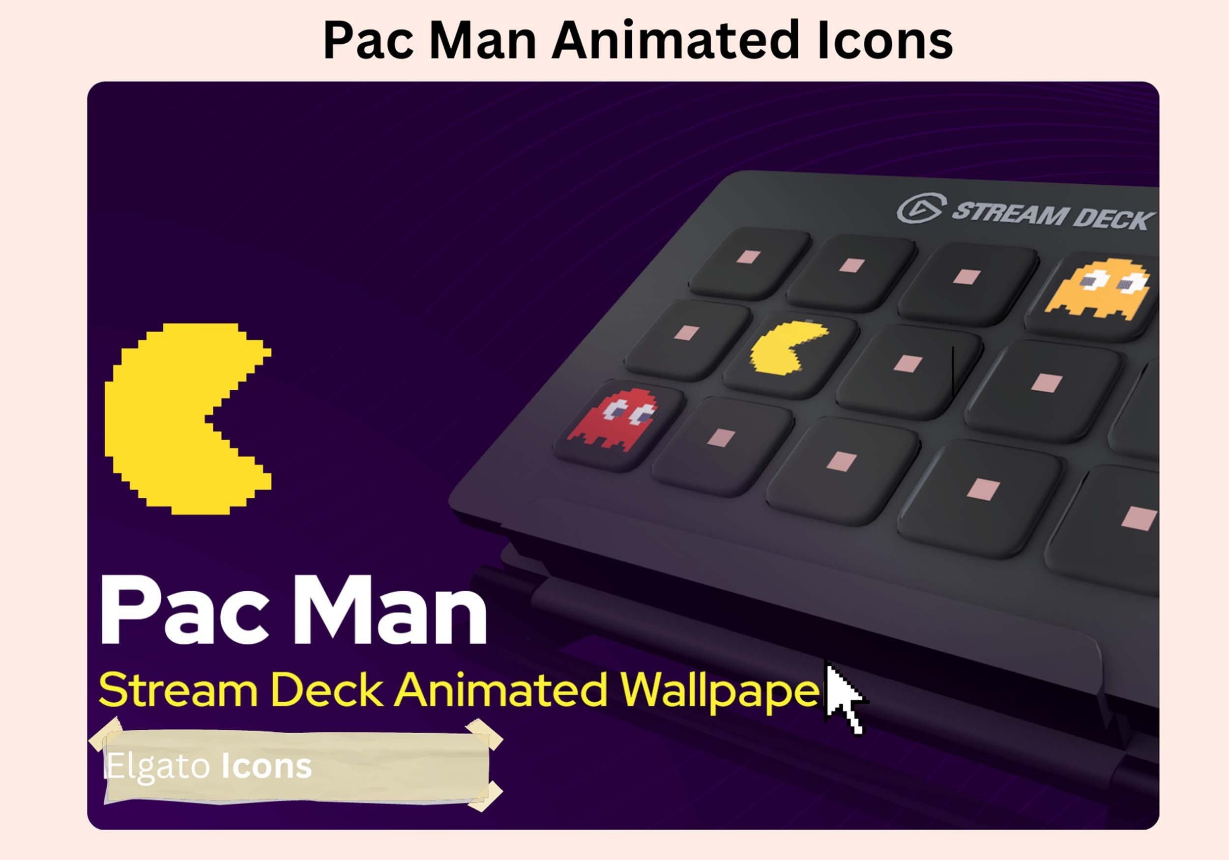 Animated Custom Pac-man Stream Deck Icon for Stream Youtube - Etsy