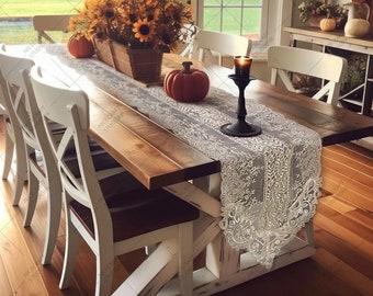 Lace Table Runner, Exquisite Flower Lace Table Flag, Table decor, Wedding Decoration, Home Decor Lace, Dining Decor