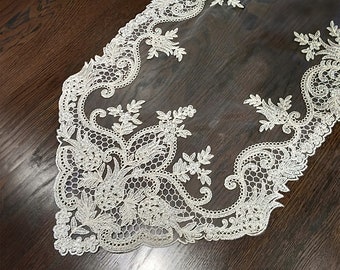 Lace Table Runner, Exquisite Embroidered Lace Table Flag, Table Cloth, Wedding Decoration, Home Decor Lace, Dining Decor
