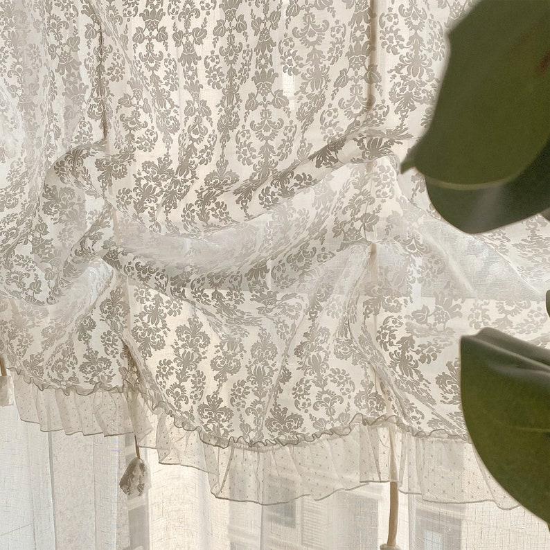 NiceCraftStudioHK Lace Embroidered Balloon Curtain - Thumbnail 5
