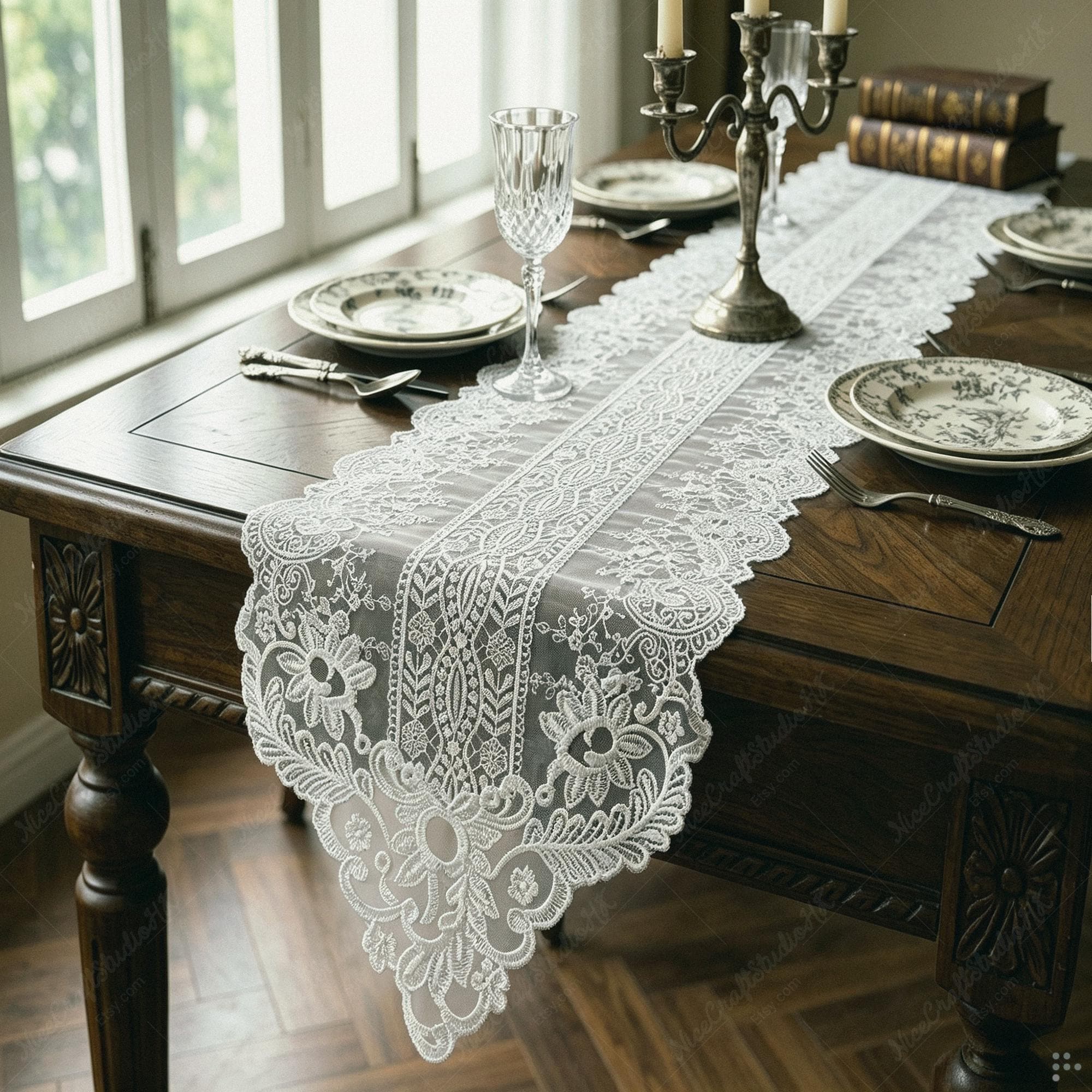 Quaker lace tablecloth - Etsy 日本