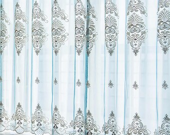 Transparente Cortinas De Encaje Con Volantes, Vintage Cortinas Cortas De Voile Con Bordados Florales Para El Dormitorio, La Sala De Estar Y La Cocina (Color : Beige, Size : 51" Wx39 L(130x100cm