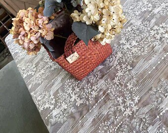 花柄刺繍レーステーブルクロス - Etsy 日本