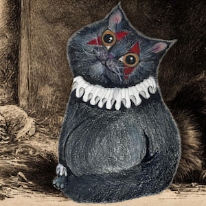 3 digitale downloads Clown Cat Party Halloween grafische PNG Circus vintage zwarte kat uitnodiging tshirt potlood originele kunst Juggler Tudor