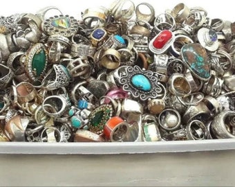 Wholesale Lot !!! Multi Gemstone Mixed Rings Wholesale Lot, 925 Sterling Silver Rings Handmade Jewelry Ring Express Shipping Bulk Ring....