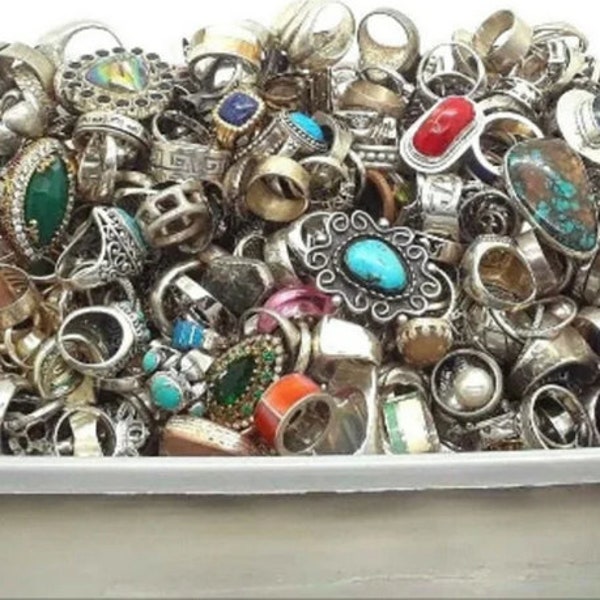 Wholesale Lot !!! Multi Gemstone Mixed Rings Wholesale Lot, 925 Sterling Silver Rings Handmade Jewelry Ring Express Shipping Bulk Ring....