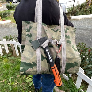 Log Carrier, Wood Carrier Bag, Firewood Carrier, Fireplace Wood Bag, Log Carrier Bag, Personalized Firewood Log Carrier, Wood Bag