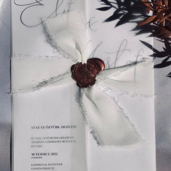 Minimalist Wedding Invitations, Dügün Davetiyesi, Transparent Invitation, Wedding Invitation