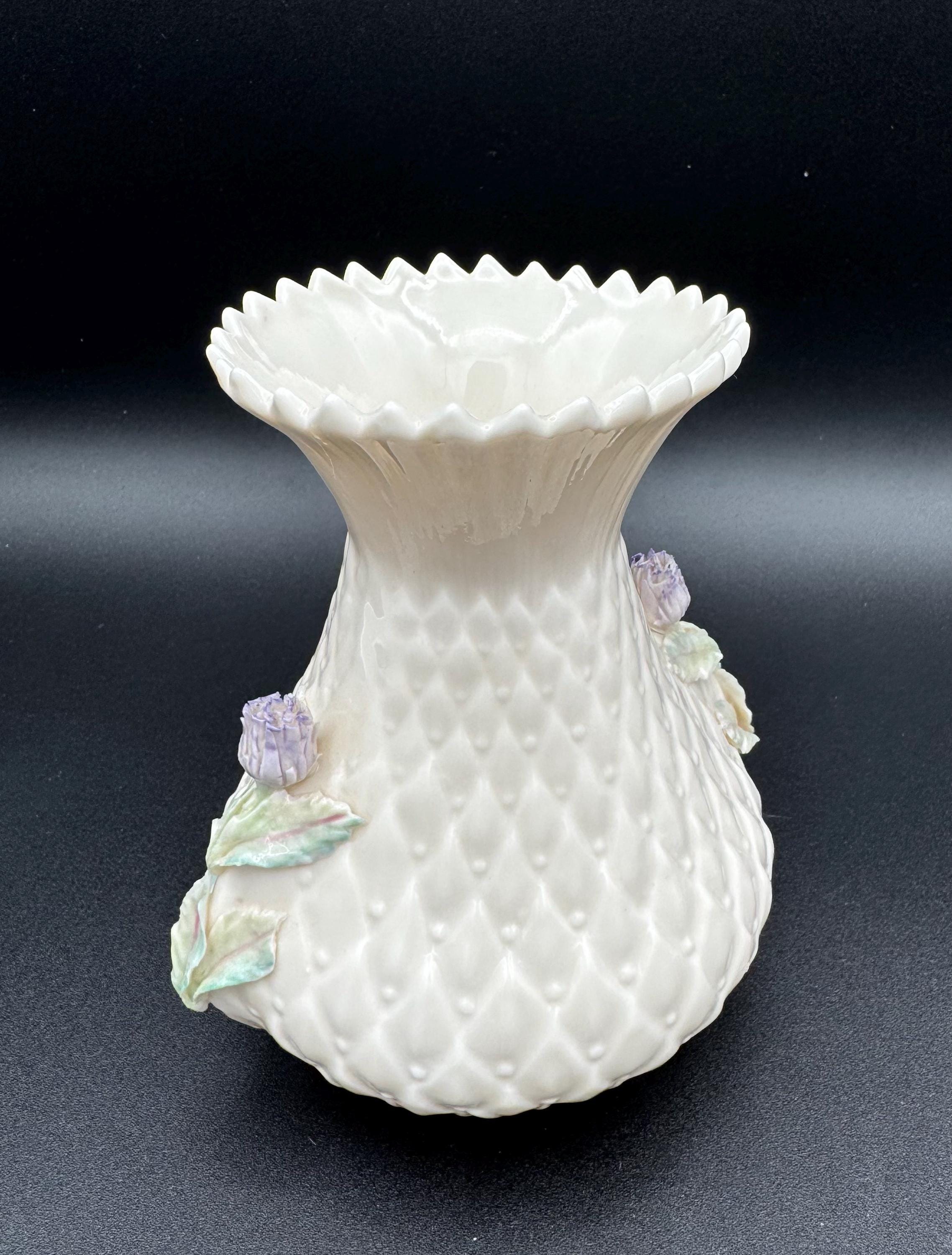 fanquare Kleine blauwe en witte porseleinen vaas, Chinese vazen decoratie, traditionele keramische bloemenvaas, 14 cm