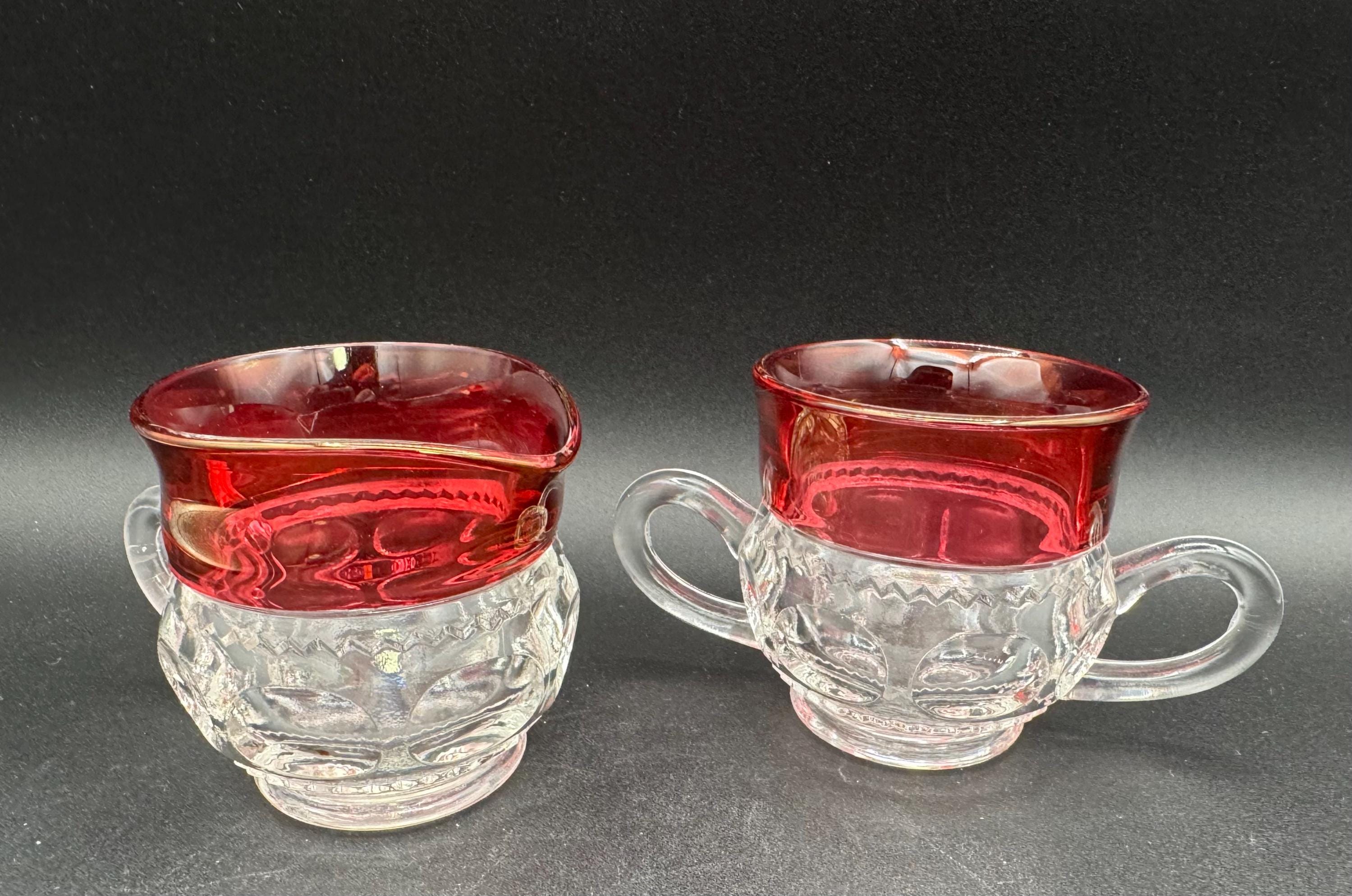 Red Thumbprint Glass - Etsy New Zealand