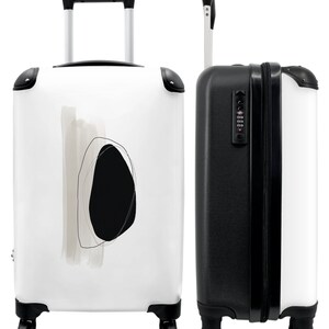 Koffer - handbagage - vormen - abstract - zwart - grijs