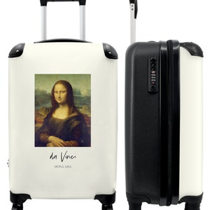 Koffer - handbagage - kunst - da vinci - mona lisa - meisje